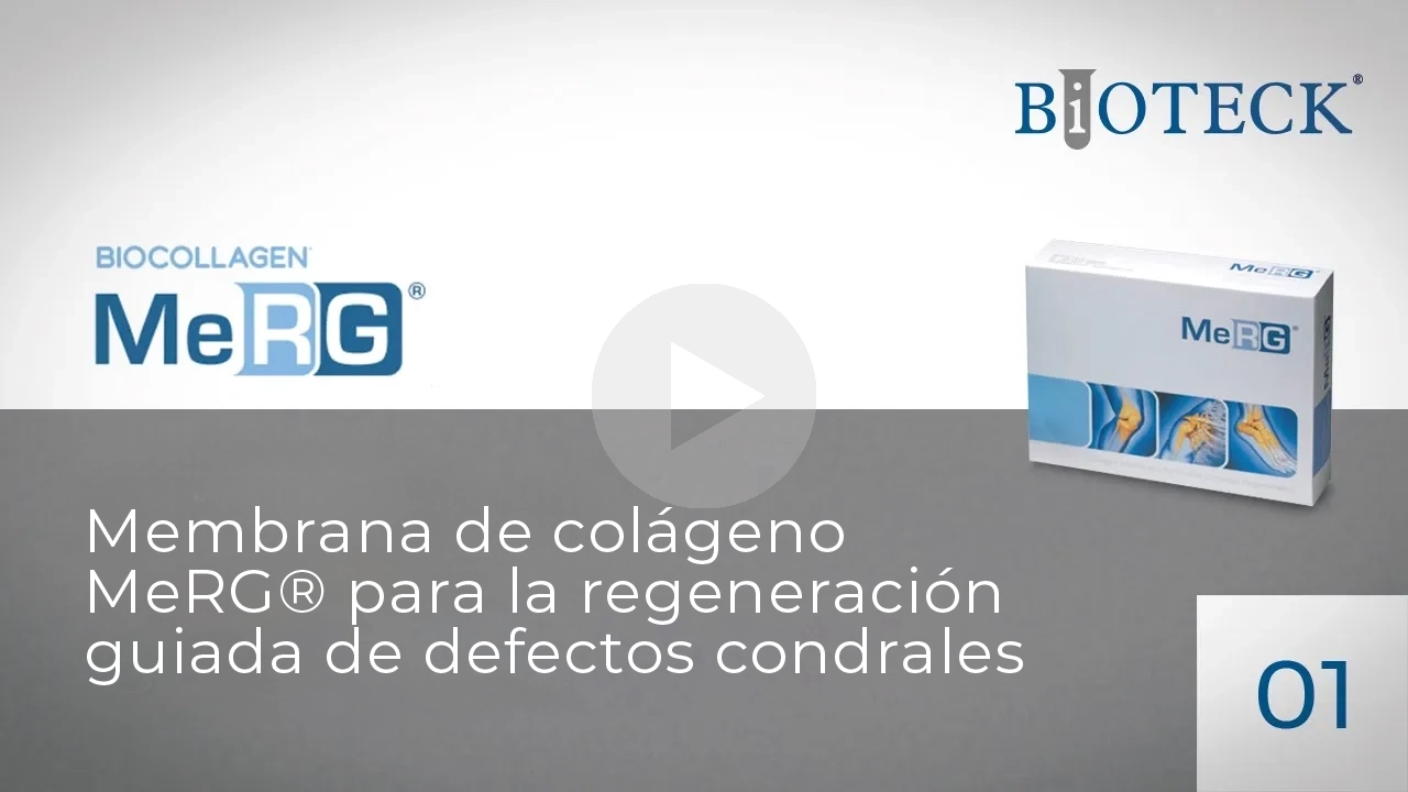 Videocirugía: Membrana de colágeno MeRG<sup>®</sup> para guiar el cartílago del cóndilo femoral medial (01)