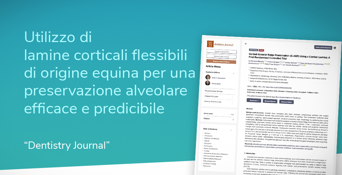 Utilizzo di lamine corticali flessibili di origine equina per una preservazione alveolare efficace e predicibile - immagine in evidenza
